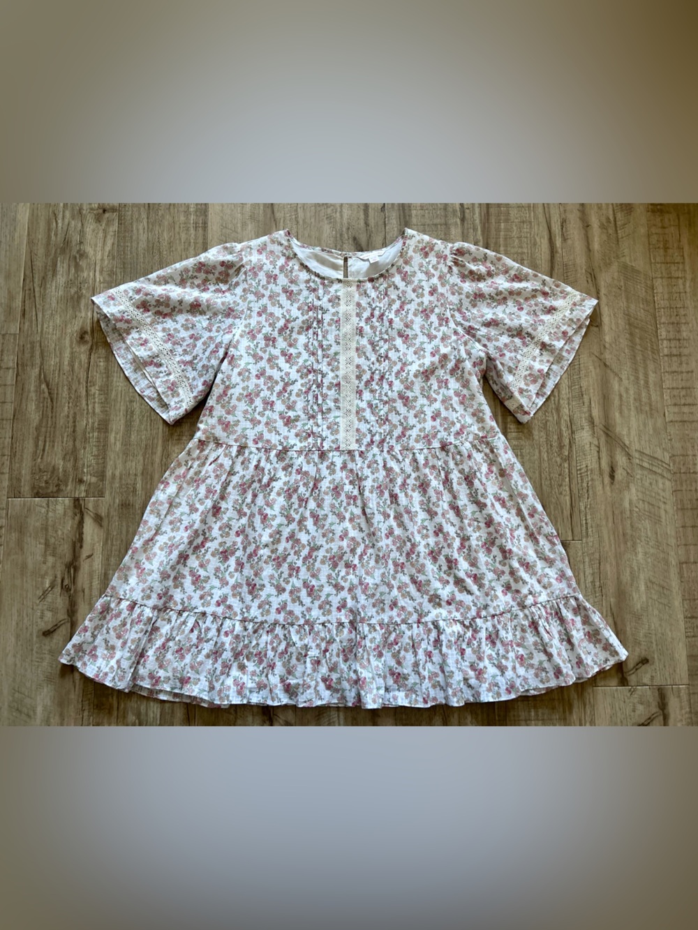 Jillian Harris 🩷 White floral Cotton dress flower dainty romantic summer beachy - Picture 9 of 9